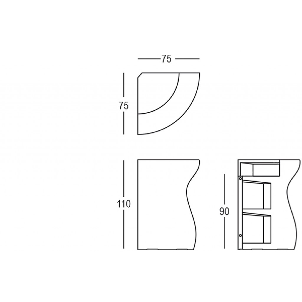 Modul receptie din polietilena Bartolomeo Corner - Nuovo Design